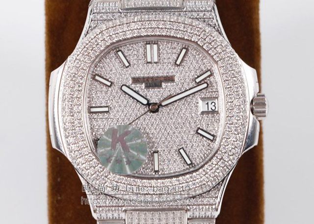 PATEK PHILIPPE手錶 鸚鵡螺滿天星系列 百達翡麗藍寶石玻璃鑲滿鑽男表 百達翡麗高端男士腕表  hds1691
